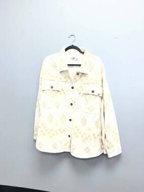 NEW LIV OUTDOORS women's dakota shacket top- plus in birch checker